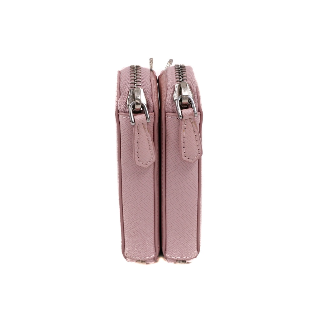 Prada Saffiano leather mini pouch bag in pink