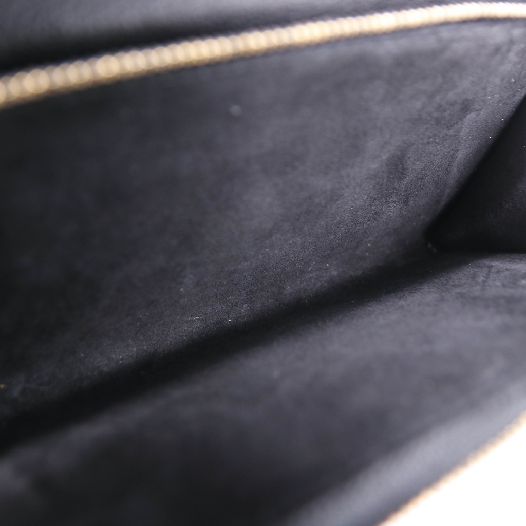 Christian Dior Black Goatskin Double Saddle Pouch Crossbody Bag