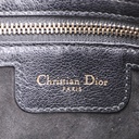 Christian Dior Black Goatskin Double Saddle Pouch Crossbody Bag