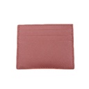 Prada Cardholder Pink Grained Leather With a Silver-Tone Logo Plaque