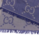 Gucci GG Blue Scarf Silk 755134 In Size 70x200