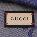 Gucci GG Blue Scarf Silk 755134 In Size 70x200
