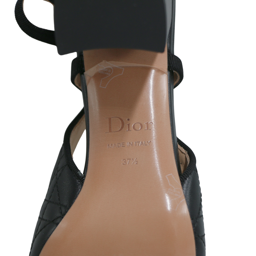 Christian Dior Idylle ballet heels in Lamskin Leather Black Size 37 1/2