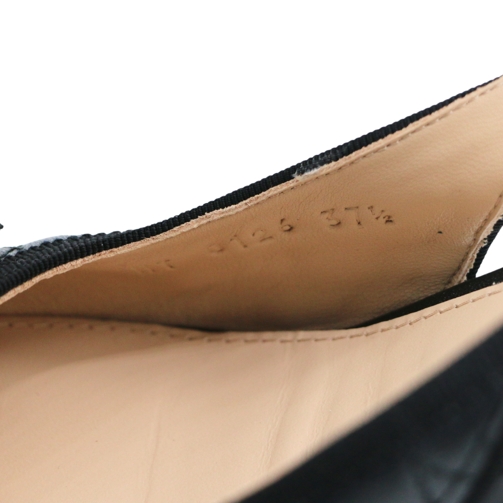 Christian Dior Idylle ballet heels in Lamskin Leather Black Size 37 1/2