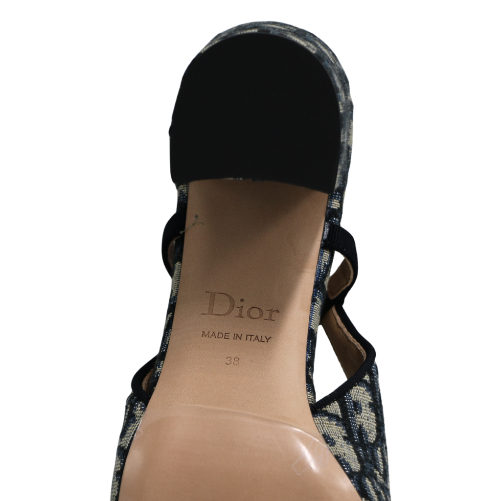 Christian Dior Idylle ballet heels in blue Iconic Toile de Jouy print Size 38