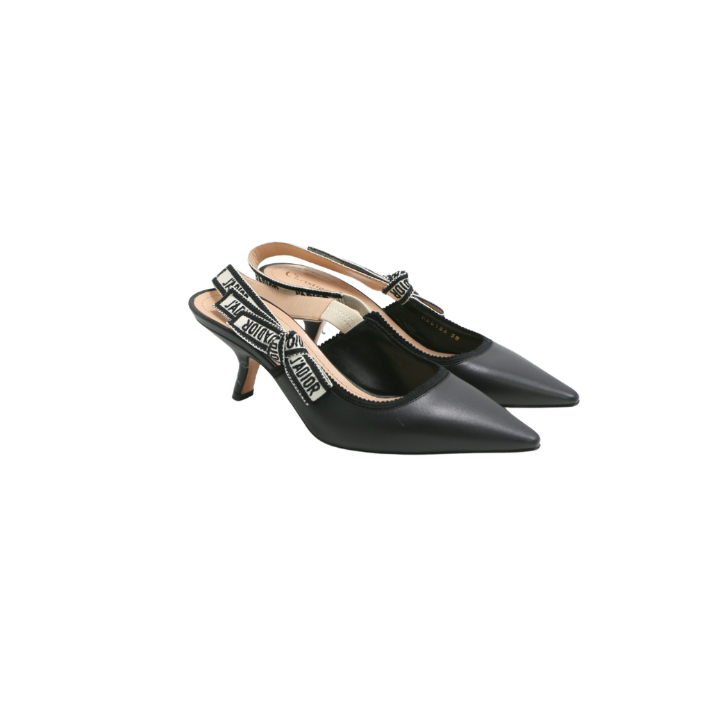 Christian Dior J'Adior Slingback Pump Black In Size 38