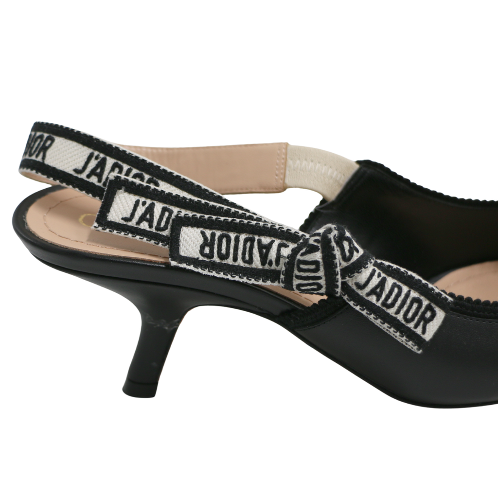 Christian Dior J'Adior Slingback Pump Black In Size 38