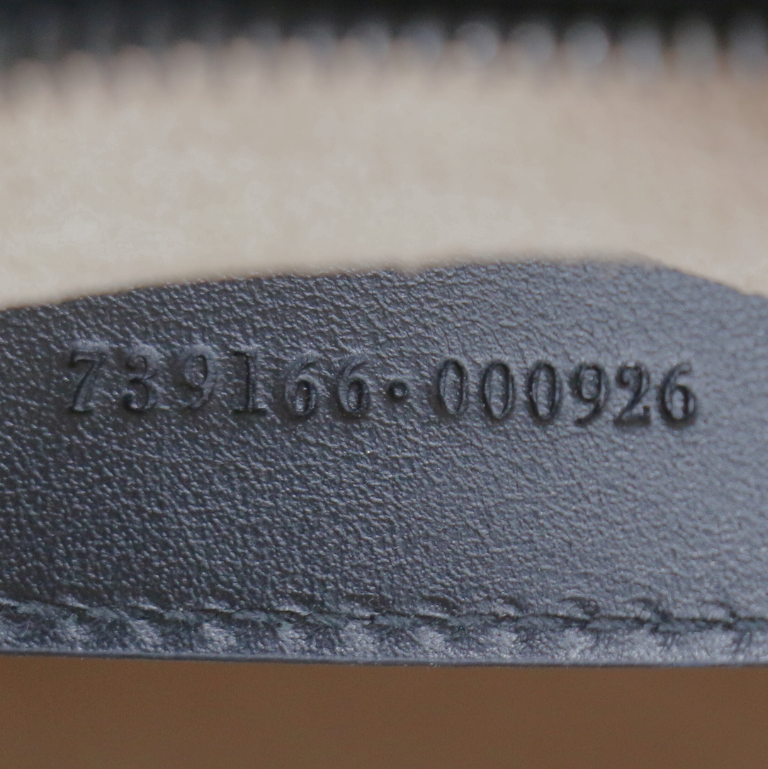 Gucci Leather GG Marmont Shoulder Bag Black 739166