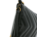 Gucci Leather GG Marmont Shoulder Bag Black 739166