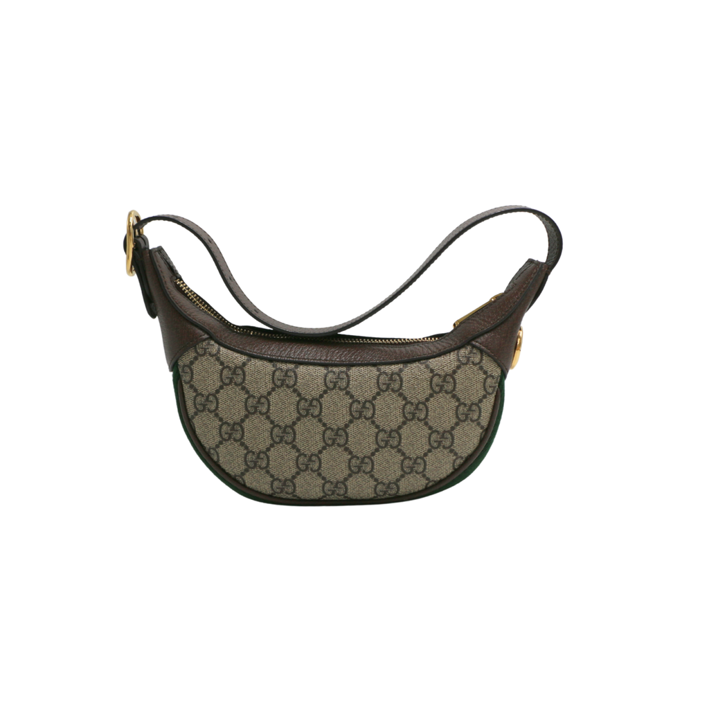 Gucci Ophidia Mini Beige And Ebony GG Supreme Canvas 658551
