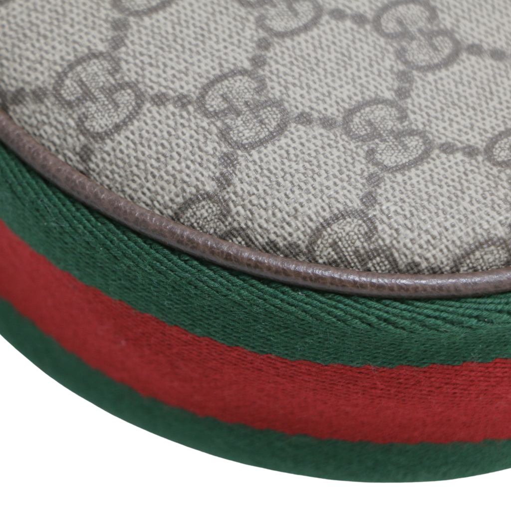 Gucci Ophidia Mini Beige And Ebony GG Supreme Canvas 658551