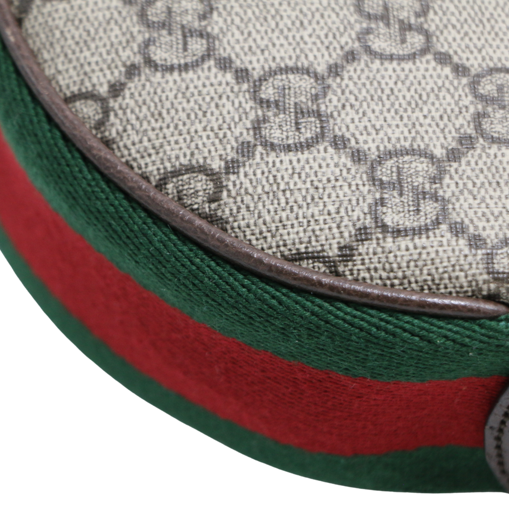 Gucci Ophidia Mini Beige And Ebony GG Supreme Canvas 658551