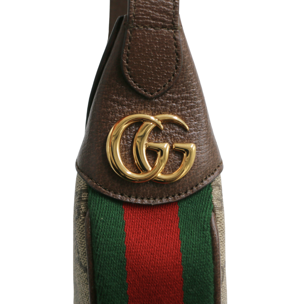 Gucci Ophidia Mini Beige And Ebony GG Supreme Canvas 658551