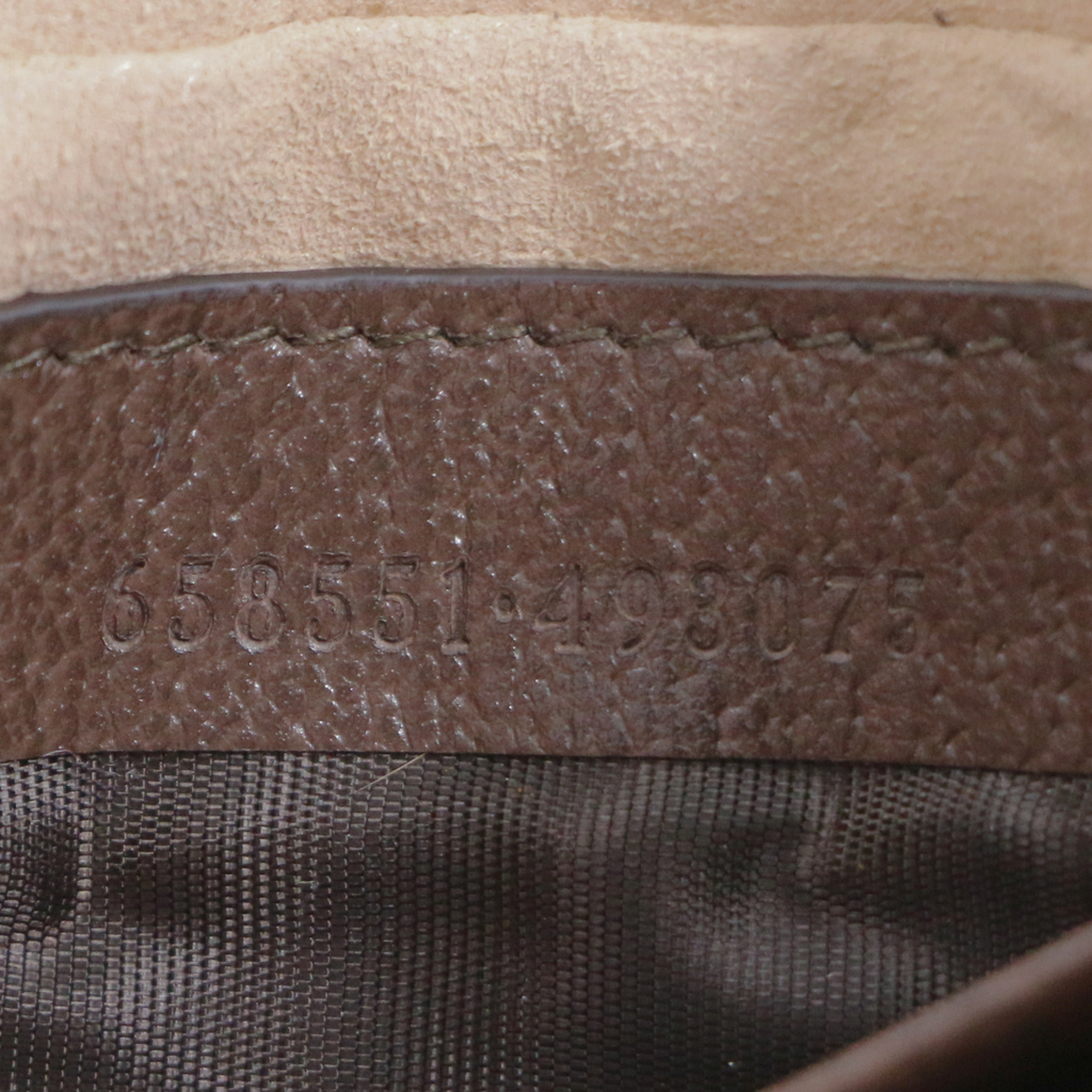 Gucci Ophidia Mini Beige And Ebony GG Supreme Canvas 658551