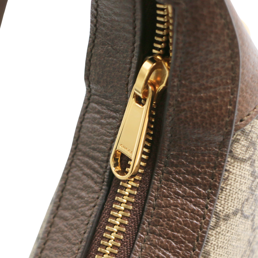 Gucci Ophidia Mini Beige And Ebony GG Supreme Canvas 658551