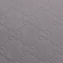 Gucci Gray GG Rubber Effect Leather Messenger 775097