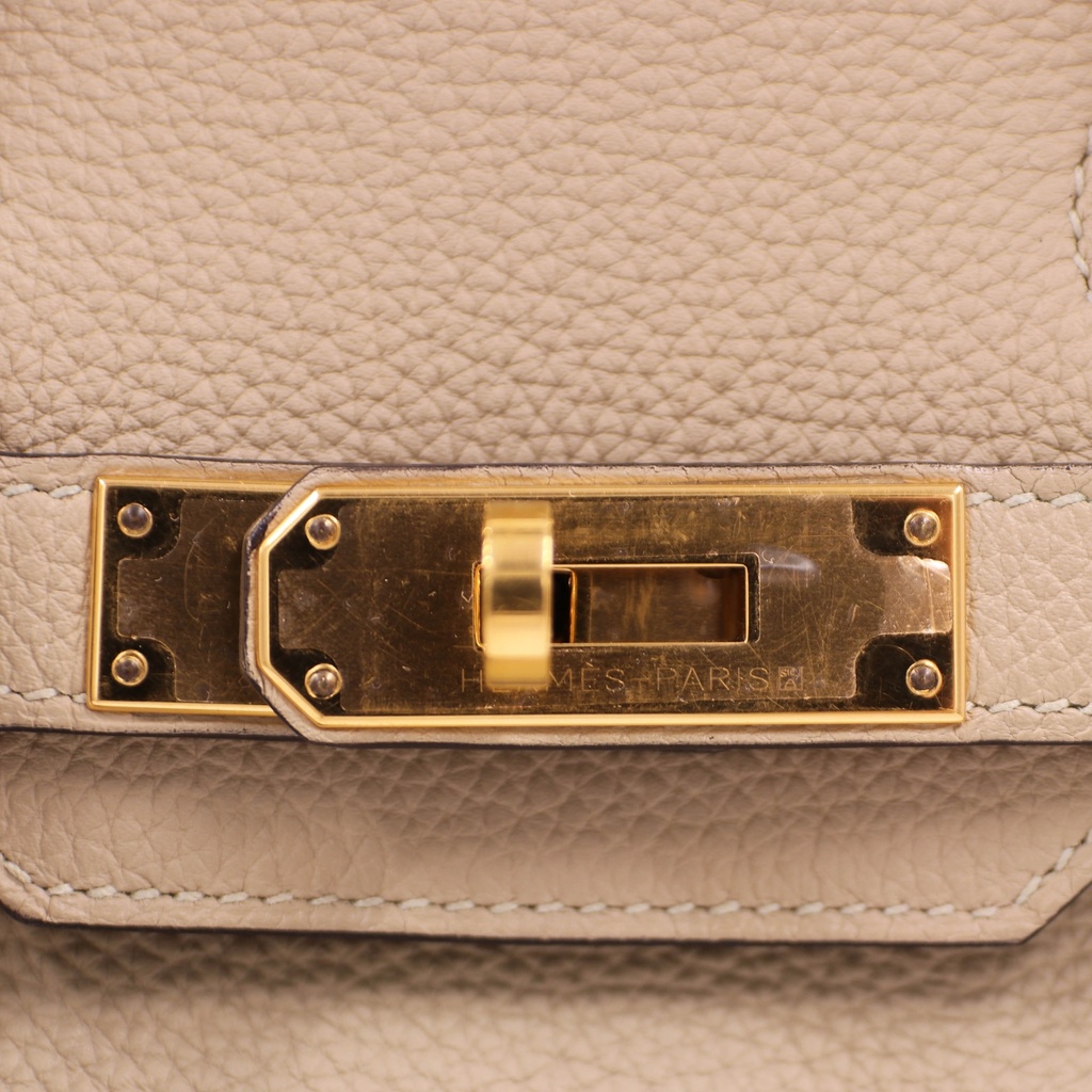 Hermes Birkin 30 Togo Leather Windbreaker Gray Gold Hardware Year 2016