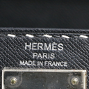Hermes Kelly Sellier 28 Jet black white stitching Y2019
