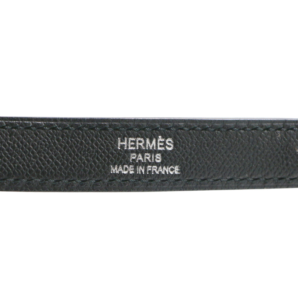 Hermes Kelly Sellier 28 Jet black white stitching Y2019