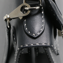 Hermes Kelly Sellier 28 Jet black white stitching Y2019
