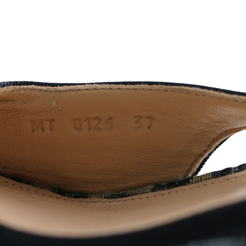 Christian Dior Idylle ballet heels in blue Iconic Toile de Jouy print Size 37