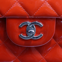 Chanel Classic Double Flap Jumbo Red Patent Leather