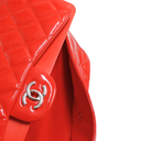 Chanel Classic Double Flap Jumbo Red Patent Leather