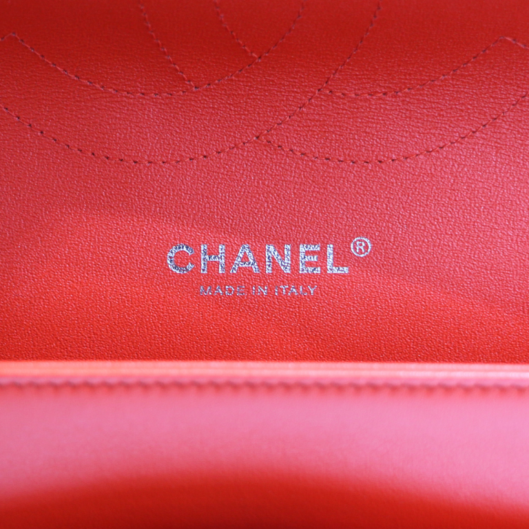 Chanel Classic Double Flap Jumbo Red Patent Leather