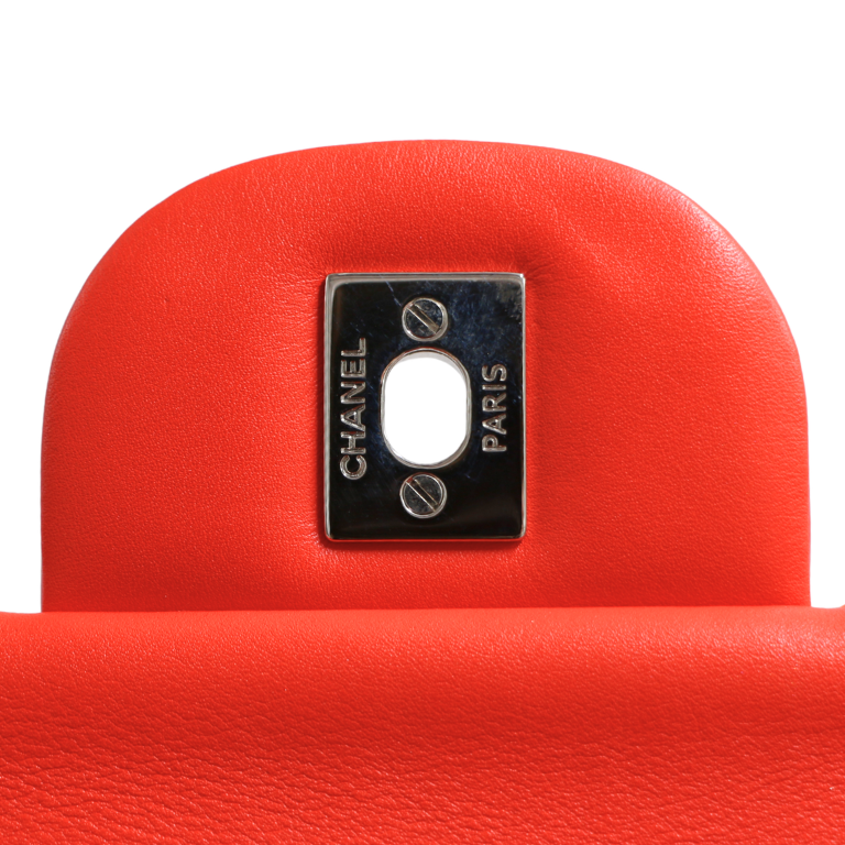 Chanel Classic Double Flap Jumbo Red Patent Leather