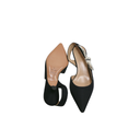 Christian Dior J'Adior Slingback Pump Black Technical Fabric In Size 37