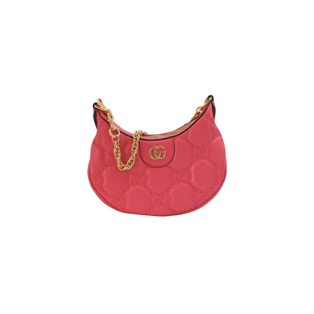 Gucci GG Matelassé Mini Bag In Pink Leather 739736