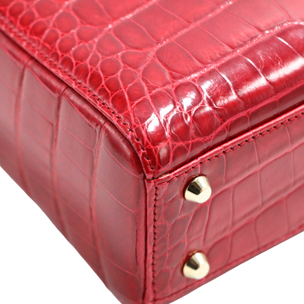 Christian  Dior Alligator Pink Lady Dior Mini Handbag