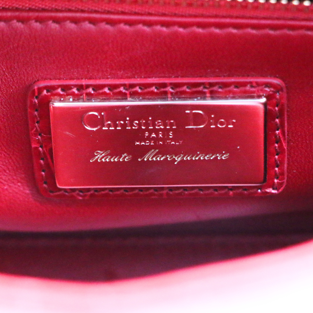 Christian  Dior Alligator Pink Lady Dior Mini Handbag