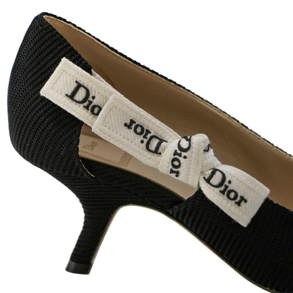 Christian Dior J'Adior Pump Black Technical Fabric Size 38 1/2