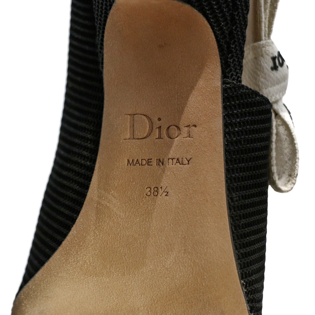 Christian Dior J'Adior Pump Black Technical Fabric Size 38 1/2