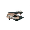 Christian Dior J'Adior Slingback Pump Black Technical Fabric In Size 38 1/2