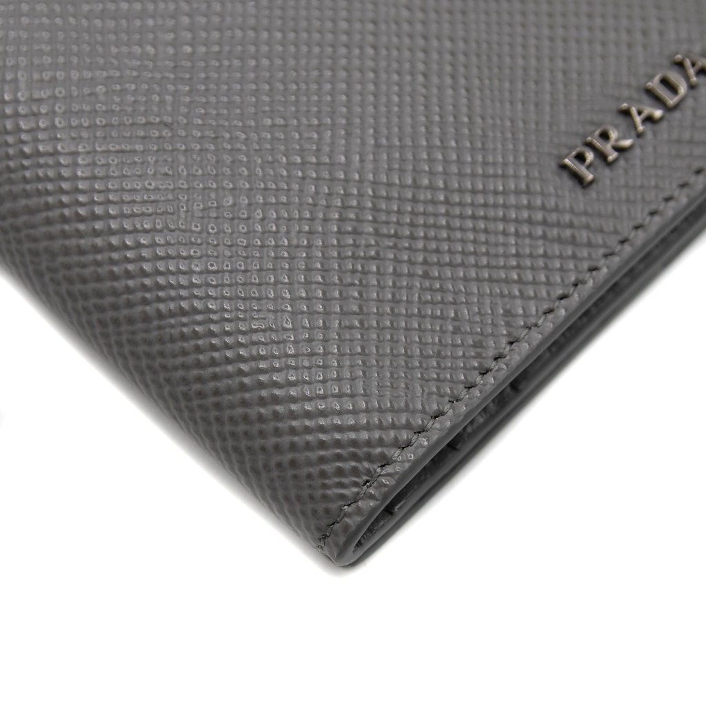 Prada-11494 Saffiano Leather Light Gray Wallet 2MO006