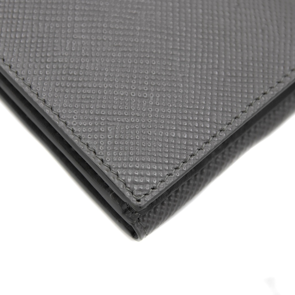 Prada-11494 Saffiano Leather Light Gray Wallet 2MO006