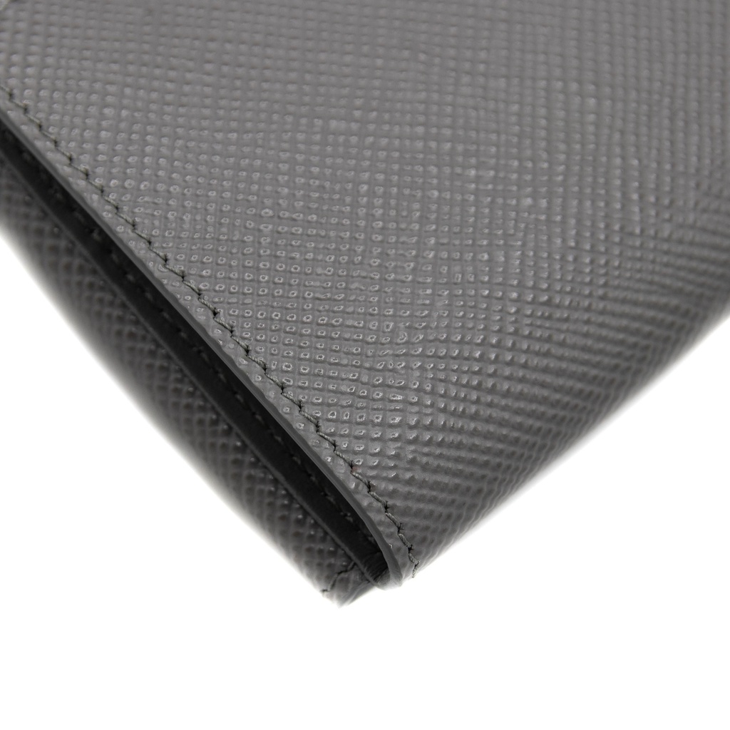 Prada-11494 Saffiano Leather Light Gray Wallet 2MO006