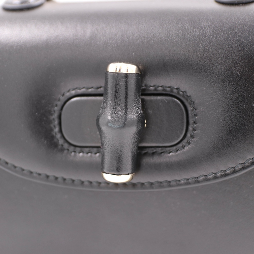 Gucci Mini Bamboo Bag 1947 Black Leather 827738