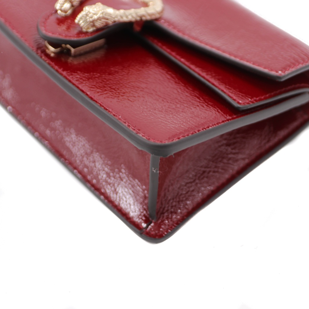 Gucci Dionysus Super Mini Bag Red Patent Leather 795368