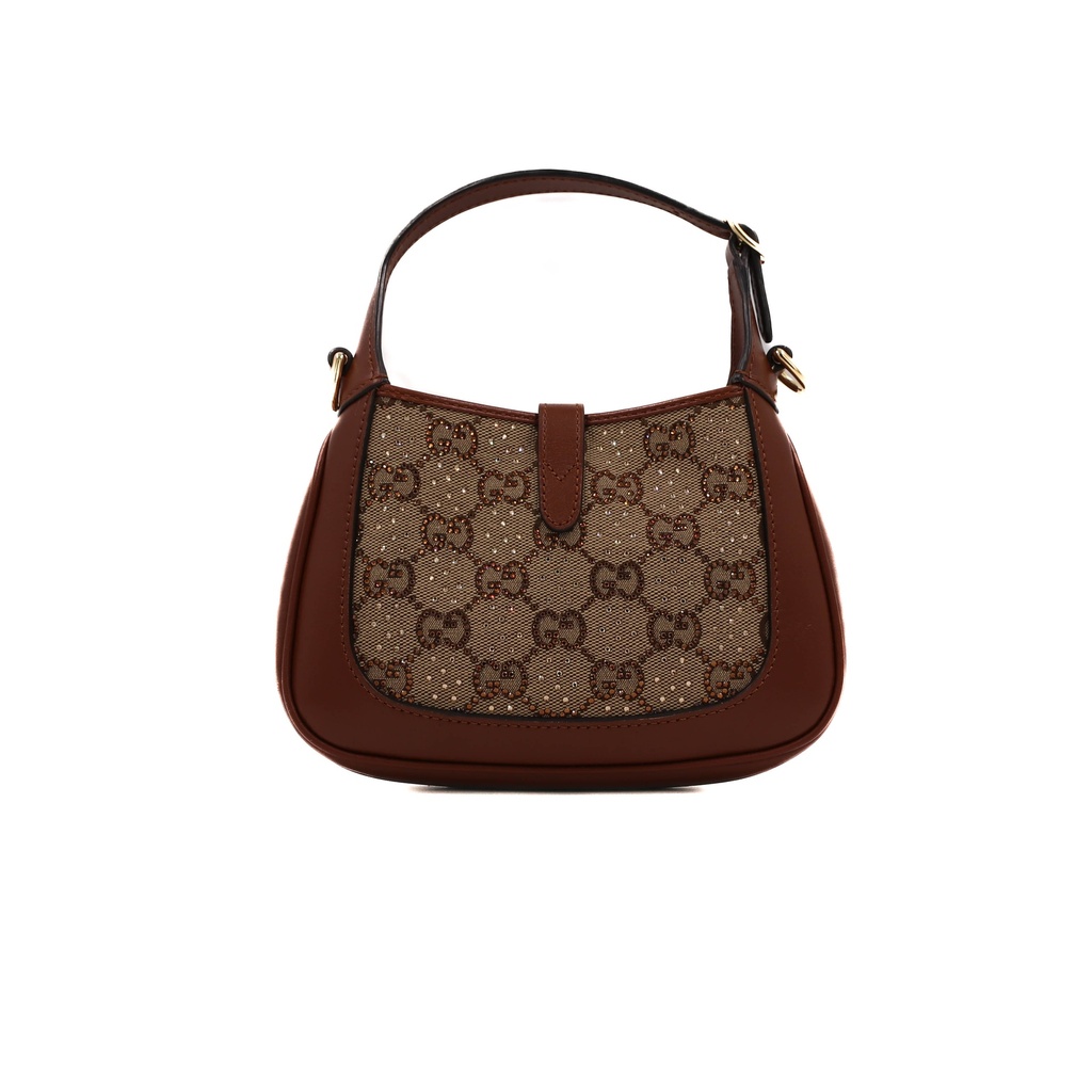 Gucci Crystal GG Canvas Jackie 1961 Mini Shoulder Bag 675799