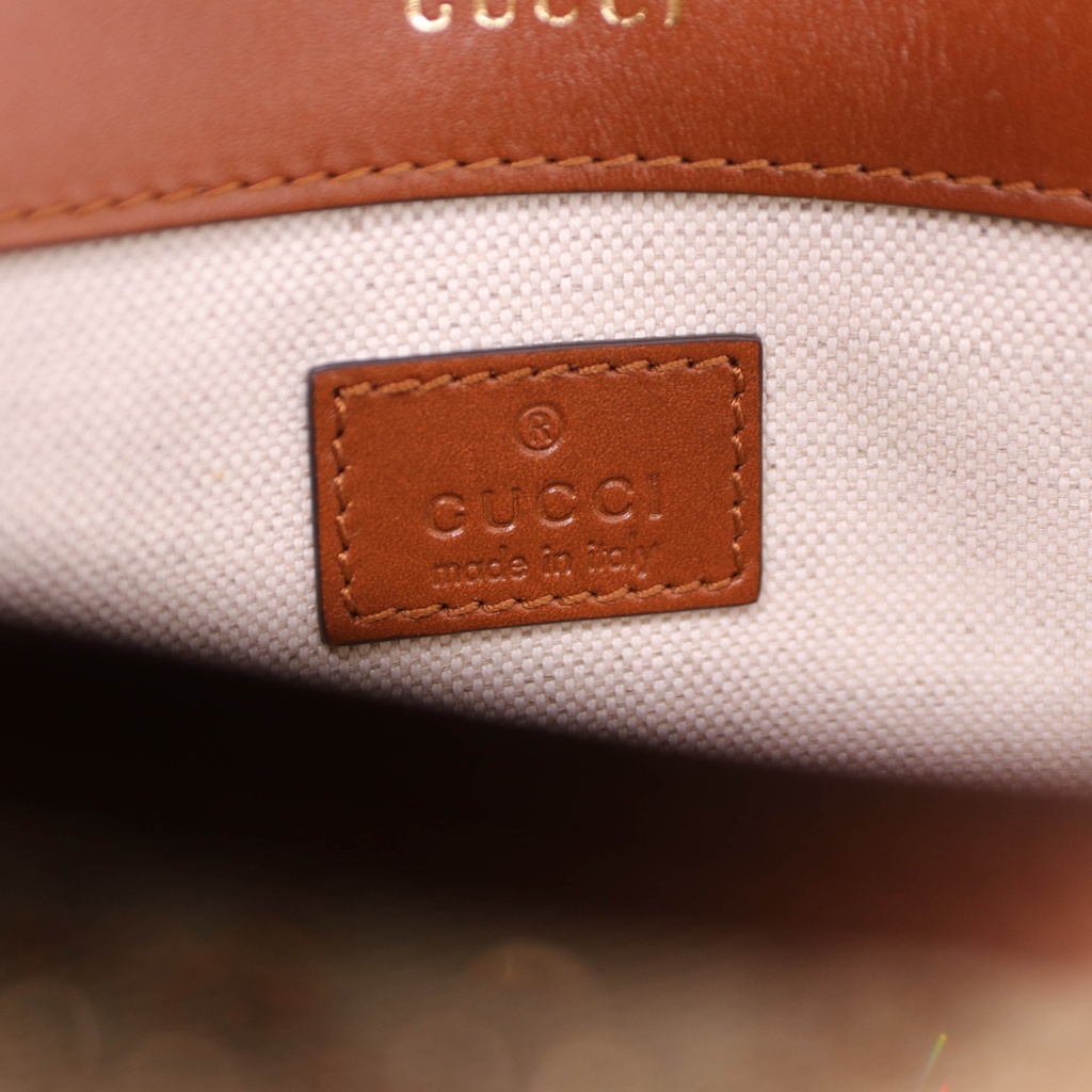 Gucci Horsebit 1955 Crystal Embellished GG Canvas Mini Shoulder Bag 675801