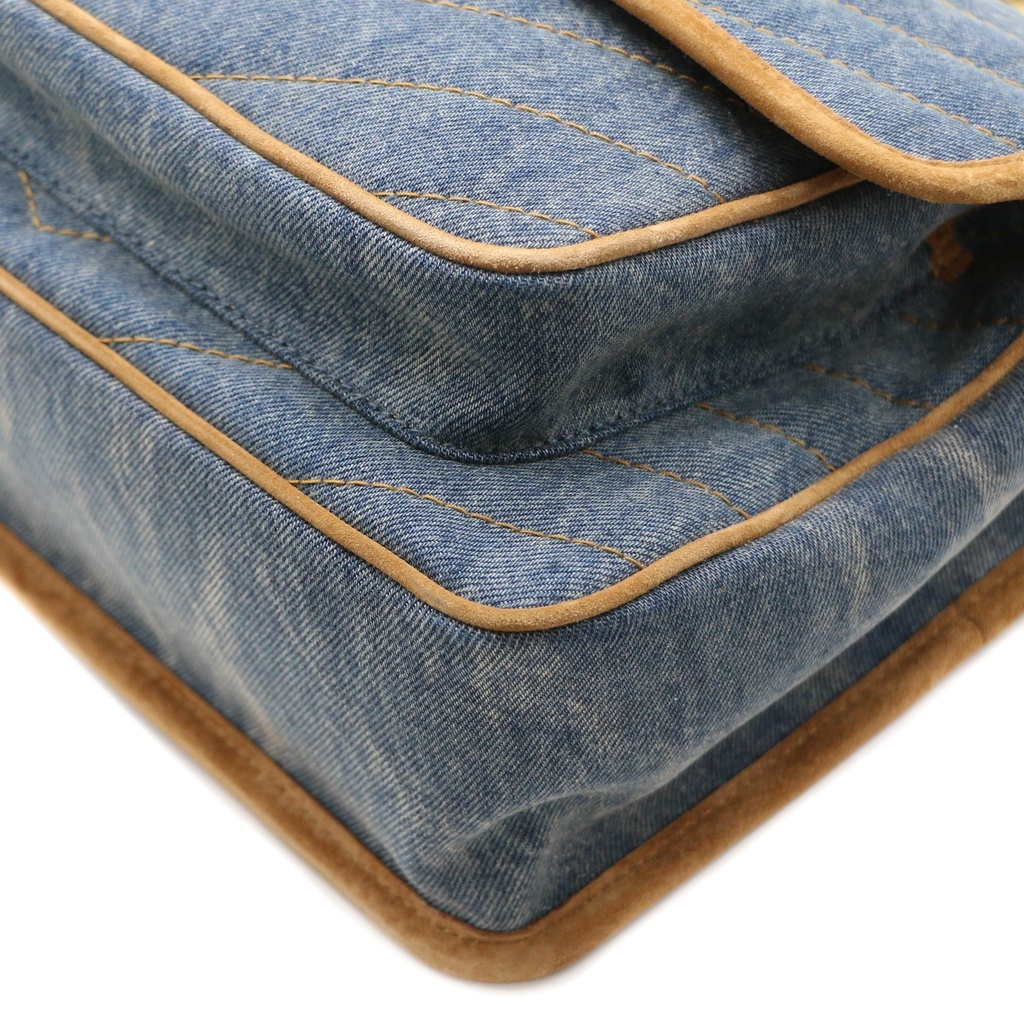 Yves Sint Laurent Niki Shoulder Bag Denim BLue