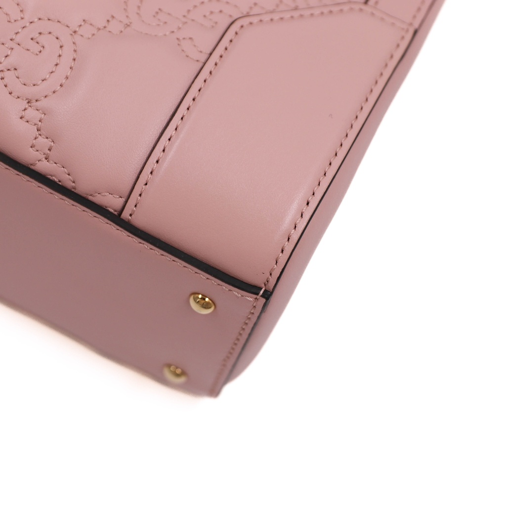 Gucci Small GG Matelasse Top-Handle Dusty Pink 728309