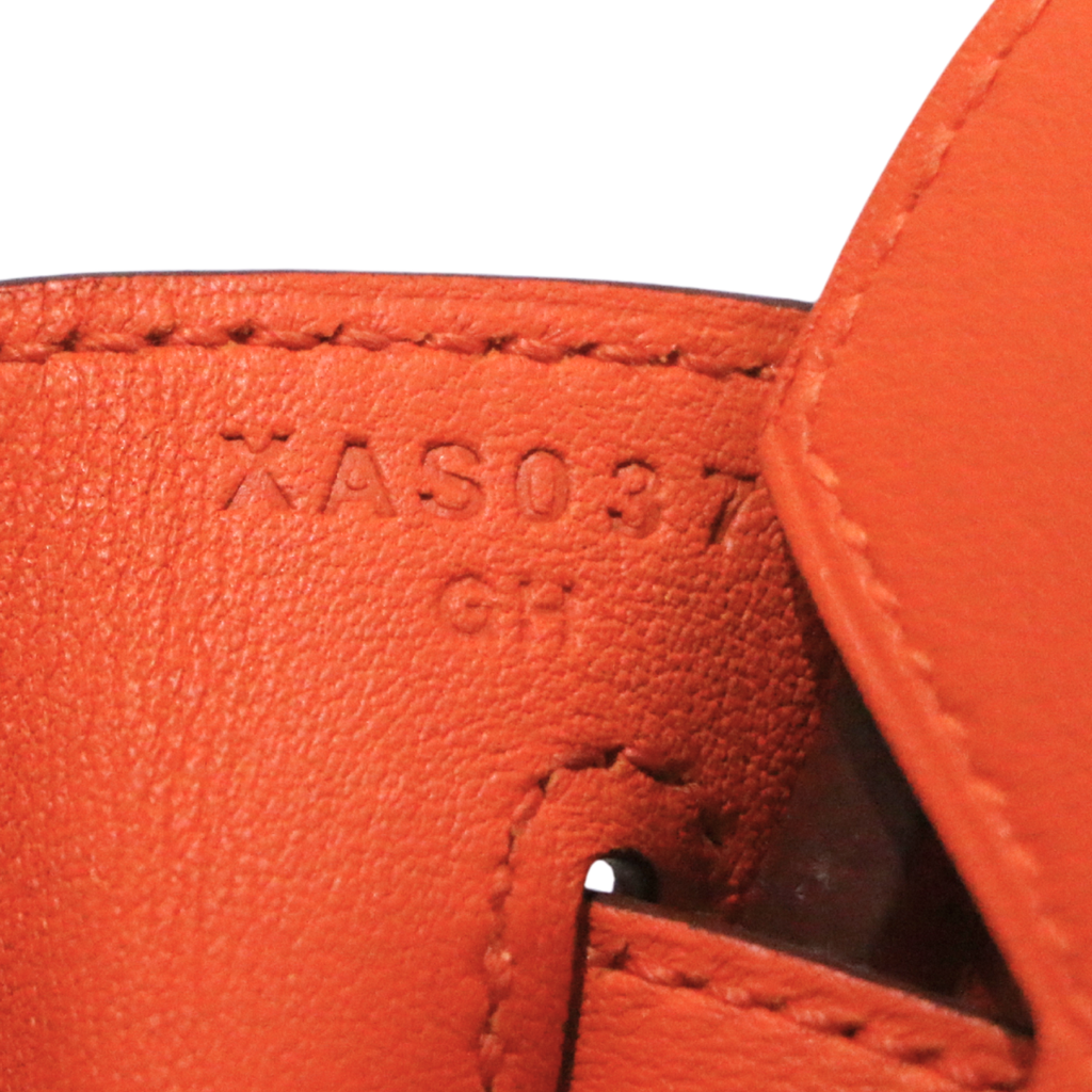Hermes Birkin 25 orange H swift 2016 lock& keys