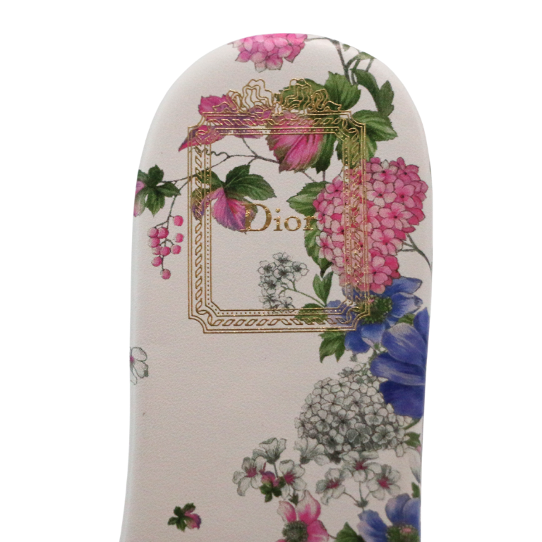 Christian Dior Dway Sandal Embroidered Multicolor Flower Size 37 1/2