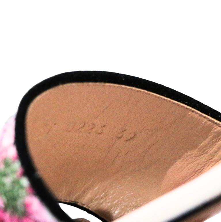 Christian Dior Dway Sandal Embroidered Multicolor Flower Size 39