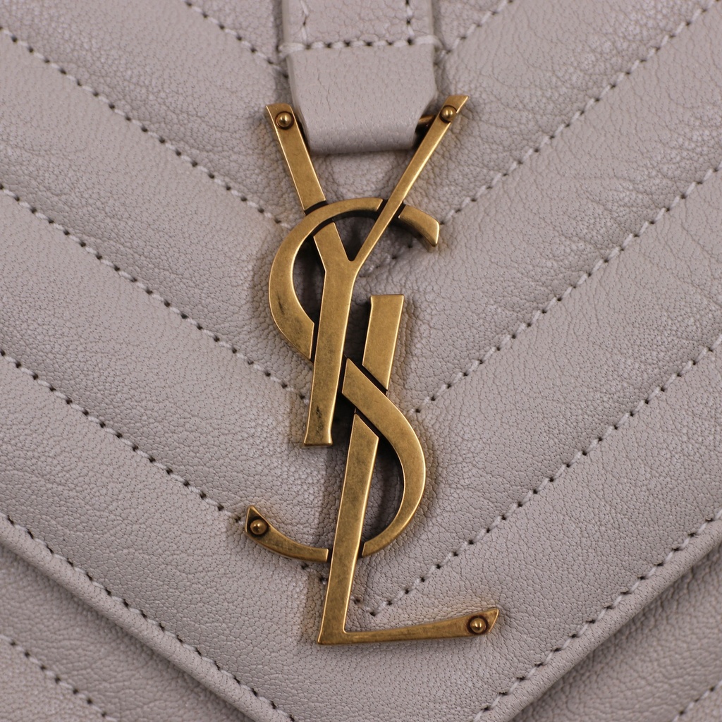 Yves Saint Laurent College Bag in White