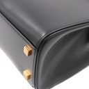 Yves Saint Laurent Manhattan Shoulder Bag in black box leather with gold-tone hardware